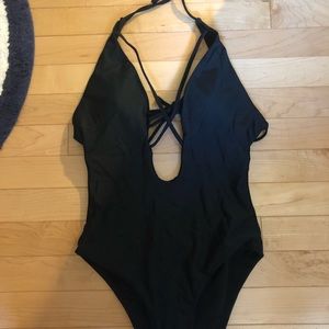 BRAND NEW sexy black one piece bathing suit